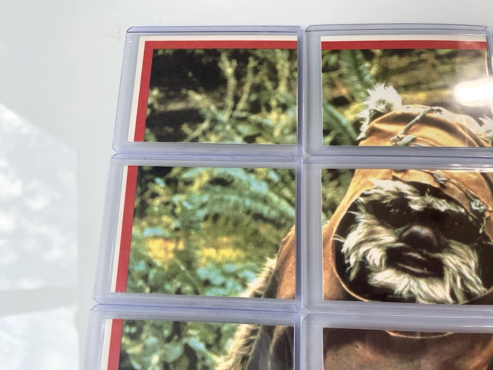 Star Wars 1983 Topps Return of the Jedi Adesivo Completo Série Ewok Conjunto Ex Con - Imagem 2 de 4