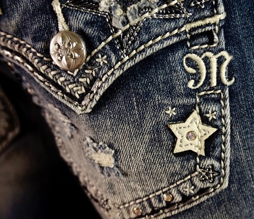 $108 Buckle Miss Me Jeans "Stars & Stripes" Mid-Rise Ankle Skinny 29 X 28 - Picture 3 of 12