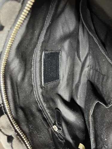 COACH Signature Python Stripe Tote Shoulder Canvas Handbag (H1360-F25706) - Picture 9 of 11