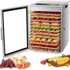 Kwasyo 12 Trays Stainless Steel Food Dehydrator, Dual fan 360° Efficient Drying