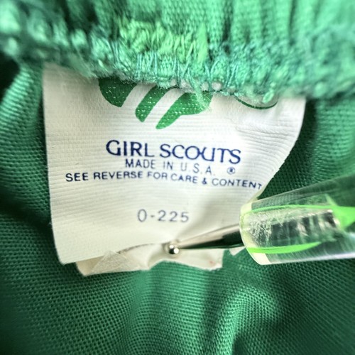 Vintage Girl Scouts Shirt Skirt Socks Set Girls Size 10 Green Uniform 70s 80s - Picture 16 of 17