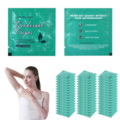 200 Pcs Deodorant Wipes Individually Wrapped, Mini Travel Size Wet Antiperspi...