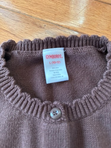 Gymboree Ballet Theme Lot, Brown Cardigan (used) plus LS Shirt (NWT), 10-12 - Picture 3 of 10