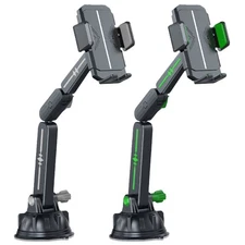  Car Mobile Phone Holder Black Dashboard Suction Retractable Smartphone Bracket