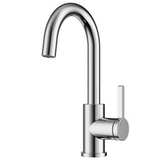 Stainless Steel Bar Sink Faucet, Versatile Bathroom and Kitchen Faucet - Sing...