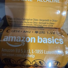 Amazon Basics 24-Pack C Cell Alkaline All-Purpose Batteries 1.5 Volt