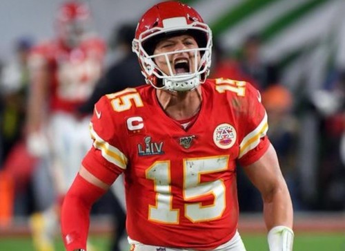 Große 44 Patrick Mahomes #15 Vapor Elite Trikot rot Super Bowl 54 LIV Chiefs - Bild 2 von 13