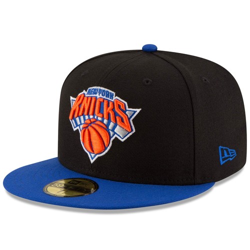 Herren New Era schwarz/royal New York Knicks offizielle Teamfarbe 2Tone 59FIFTY