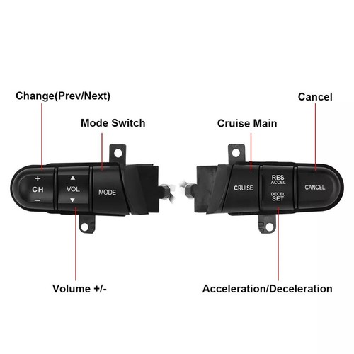 Botón de audio de volante de repuesto para Honda para modelos Civic 2006 2008 - Imagen 6 de 13