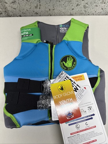 NWT Body Glove Youth Boy Evoprene PFD, Life Jacket and Vest Teen Male 55-88 lbs - Picture 1 of 2