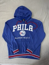 Philadelphia 76ers Women’s Hoodie Sweatshirt Blue UNK NBA Pullover Size L
