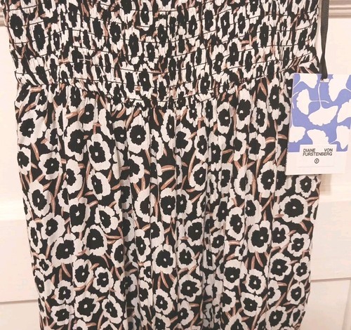 Nwts DVF Diane Von Furstenberg Target Ladies Size XS Smocked Poppy Maxi Dress  - Picture 4 of 10