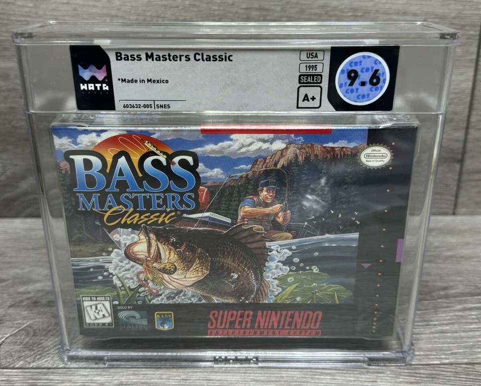 #1 POP! 9.6 A+ Bass Masters Classic Fishing SUPER NINTENDO SNES NES WATA VGA CGC - Image 3 of 4