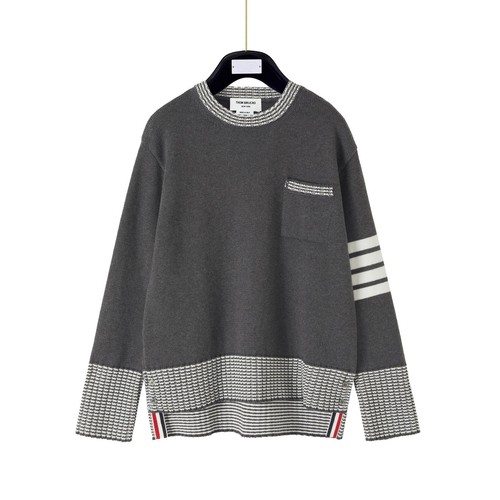 Thom Browne Women's Spring New Knitted Crew Neck Striped Puppy Contrast Sweater - Picture 25 of 25