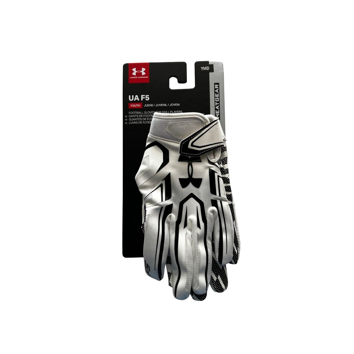 UNDER ARMOUR UA F5 HEATGEAR FOOTBALL GLOVES BOYS YOUTH MEDIUM