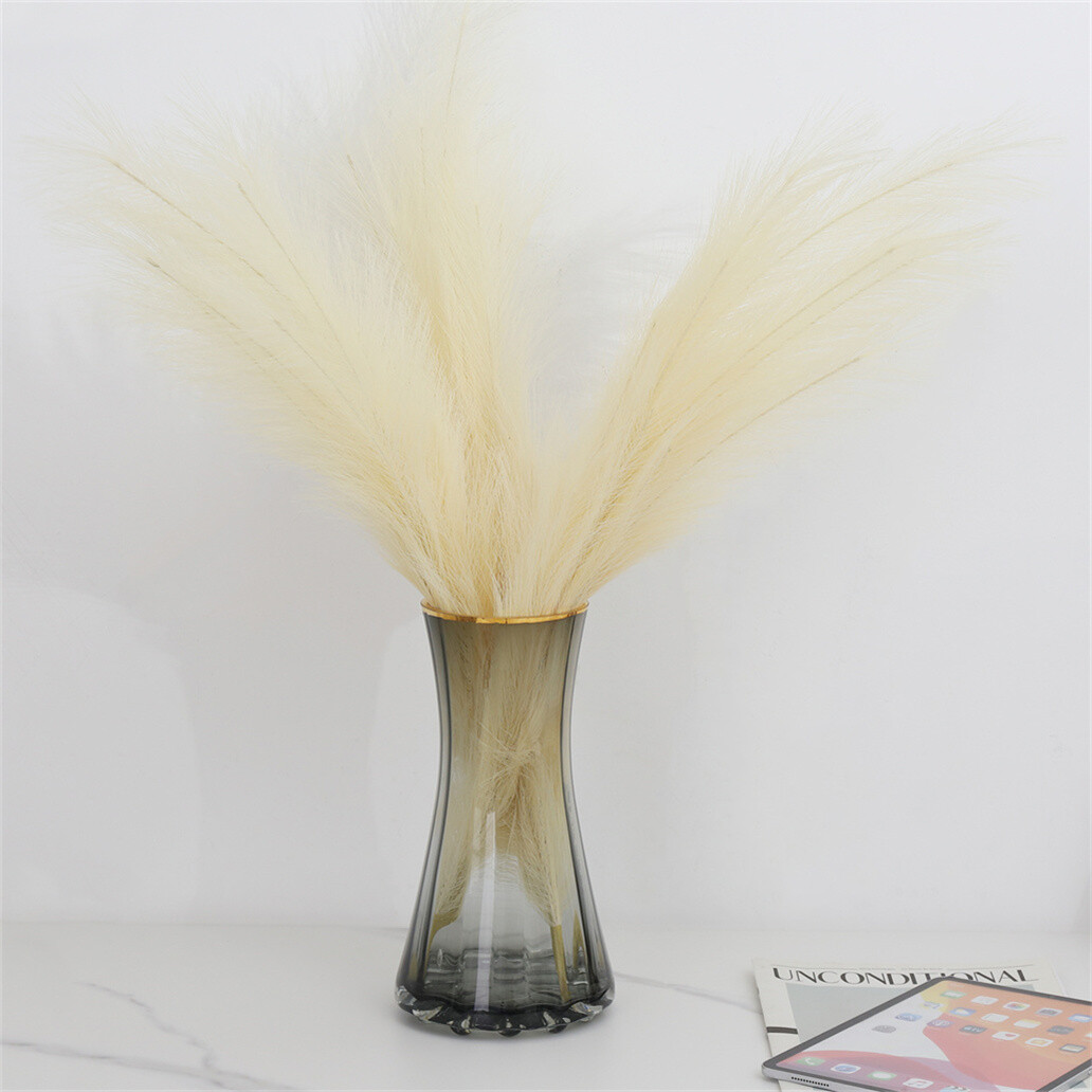 43" / 18" Tall Luxury Pampas Grass Natural Dried Flowers Fluffy Bunch Home Decor