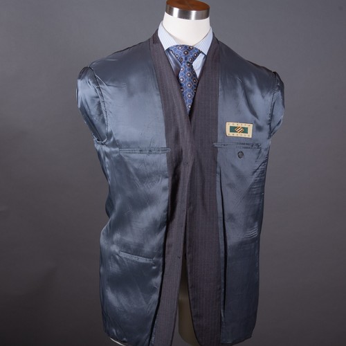 Joseph Abboud Men's Sport Coat 43R Wool & Cashmere Gray Pinstripe Two Button - Picture 6 of 7