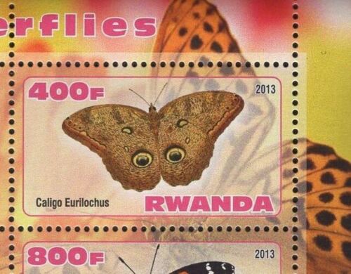 Butterfly Stamp Vanessa Atlanta Papiplio Alexanor Souvenir Sheet of 4 Stamps MNH - Picture 3 of 5