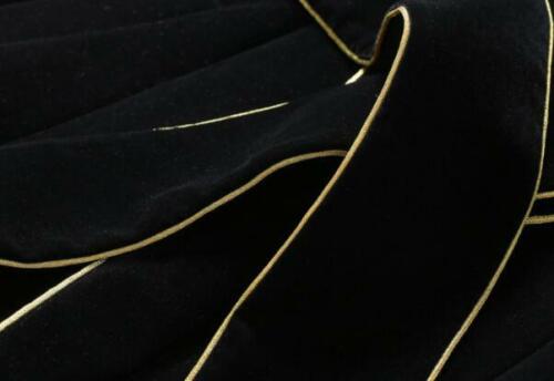 Women A-line Velvet Dress Coat Slim Fit Belt Mid Long Sleeve Lapel Evening Dress - Picture 7 of 11