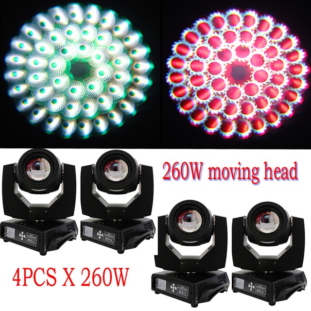 4pcs Rainbow Effect 9R 260W Sharpy Moving Head Beam Light 3in1 stage lighting dj 4pcs Rainbow Effect 9R 260W Sharpy Moving Head Beam Light 3in1 stage lighting dj