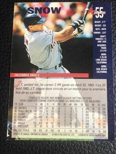 1994 O-Pee-Chee Baseball - - - Pick A Card -#1 - #268 - Picture 76 of 442
