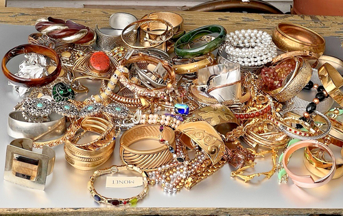 Vtg - Mod 70-pc BRACELET LOT Ralph Lauren Kate Spade Michael Kors Betsey Johnson