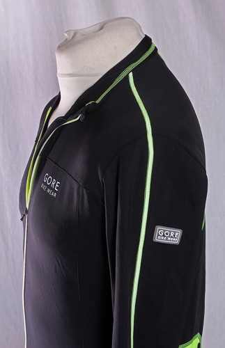 Gore Bike Wear Cycling Jacket Stretchy Zip Back Pocket Black Neon Mens M VGC! - Picture 5 of 11