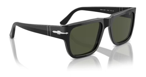Persol 0PO3348S 95/31 Black/Green Square 57mm Square Men's Sunglasses - Picture 4 of 5