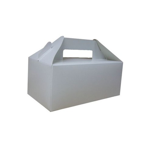Bakery Carry Pack Box Kraft Brown/White Large or Small - Picture 2 of 5