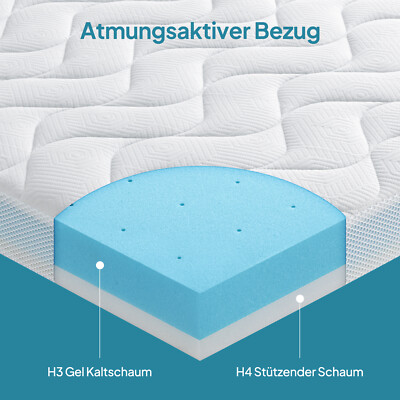  90x200 120 140x200 160x200 180x200cm Matratzen Topper H3 und H4 Hart-10CM 7.5CM