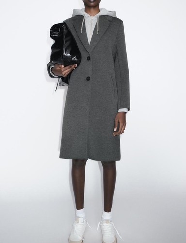 ZARA BNWT 2025. GREY CONTRAST HOODED COAT. 8073/030/802 - Picture 4 of 8