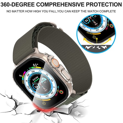 For Apple Watch Ultra 2 Series 9/8/7/6/5/4/SE 49/45mm/44mm Case Screen Protector - Picture 100 of 103