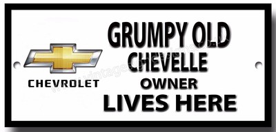 GRUMPY OLD SUBARU IMPREZA OWNER LIVES HERE FINISH METAL SIGN.