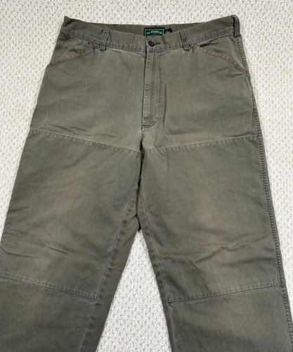 Vintage CC Filson Double Front Chinos Mens 36x33 Olive Relax Straight Leg Pants - Picture 1 of 21