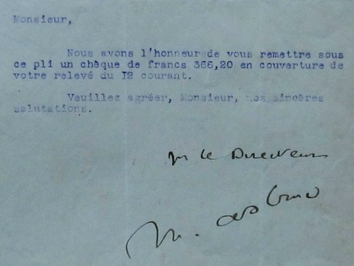 Gazette du Bon Ton courrier lettre datés du 28 aout 1923 de Mr ASTRUC directeur - Imagen 4 de 6