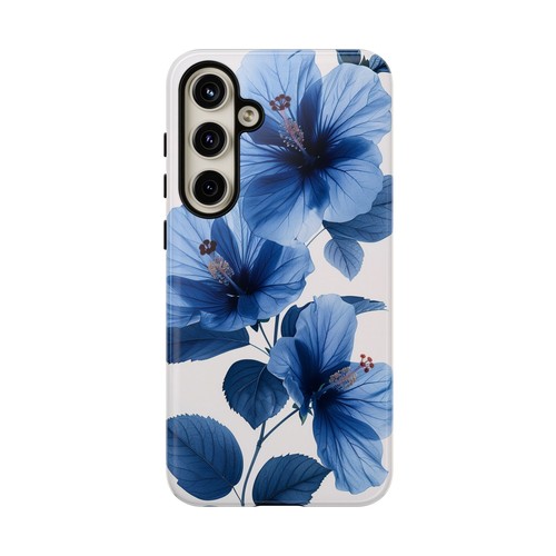 Blue Floral Minimalist Flowers Phone Case for iPhone, Samsung Galaxy, Pixel - 第 100/175 張圖片