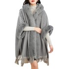 Faux Fur Outer Shell Capes for Women