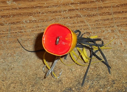 VINTAGE ARBOGAST 1/4 OZ. HULA POPPER/ULTRA RARE WILLOW CAT COLOR/IN BOX/NICE! - Picture 6 of 11