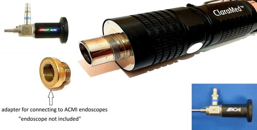 Adaptador endoscopio para teléfono inteligente ClaraMed con fuente de luz LED compatible con ACMI S5 - Imagen 3 de 12