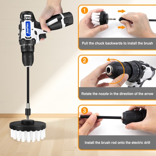 Cordless Drill Electric Screwdriver Power Driver Combi Drills Kit Drill Brush - Picture 3 of 22