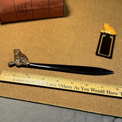 Two Piece Set. Frog Letter, Opener, And Bookmark Marlin Super Cute Gift - Picture 2 of 5