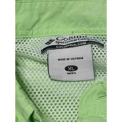 Columbia PFG Vented Long Sleeve Button Down Green XL - Picture 4 of 7