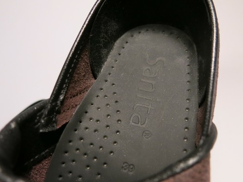 Sanita EU 39 US 8.5 Antiqued Brown Leather Professionals Clogs - Picture 5 of 6