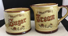 RARE VTG ASAKE COUNTRY KITCHEN SUGAR AND CREAM-FLOWER BORDER-JAPAN