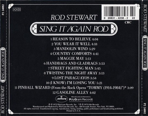 Rod Stewart – Sing It Again Rod Audio CD (1972) - Picture 2 of 2