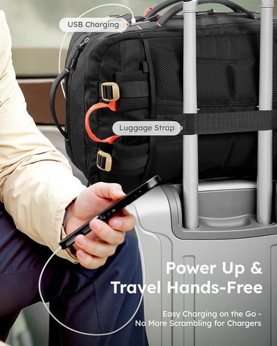 Tolaccea Carry on Travel Backpack, TSA Friendly Flight Approved Laptop Backpack - Afbeelding 9 van 12