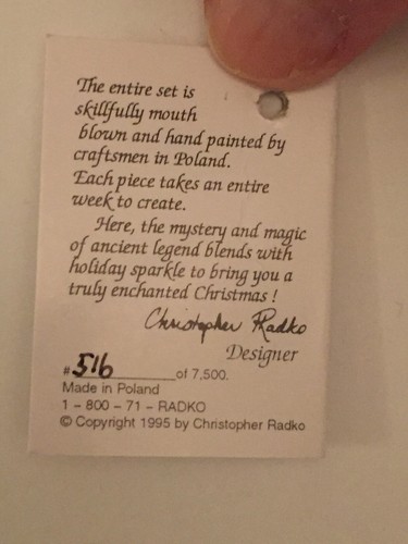 CHRISTOPHER RADKO 1996 TSARINA Ltd Ed #516/7500 RUSSIAN RHAPSODY  - Bild 7 von 10