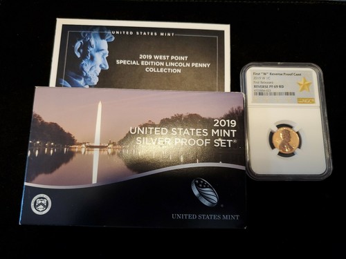 2019 US Silver Proof Coin Set 19RH & 2019 W cent NGC PF 69RD First Release T8846 - Picture 1 of 6