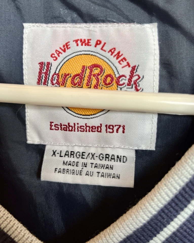 Cortavientos Hard Rock Café Azul Marino Cuello en V Premium Para Hombre Maui Hawaii Talla XL Foto 4 de 4