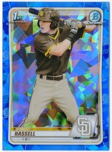 2020 Bowman Draft Sapphire ROBERT HASSELL 1st Chrome FBC Padres Nationals BD-39